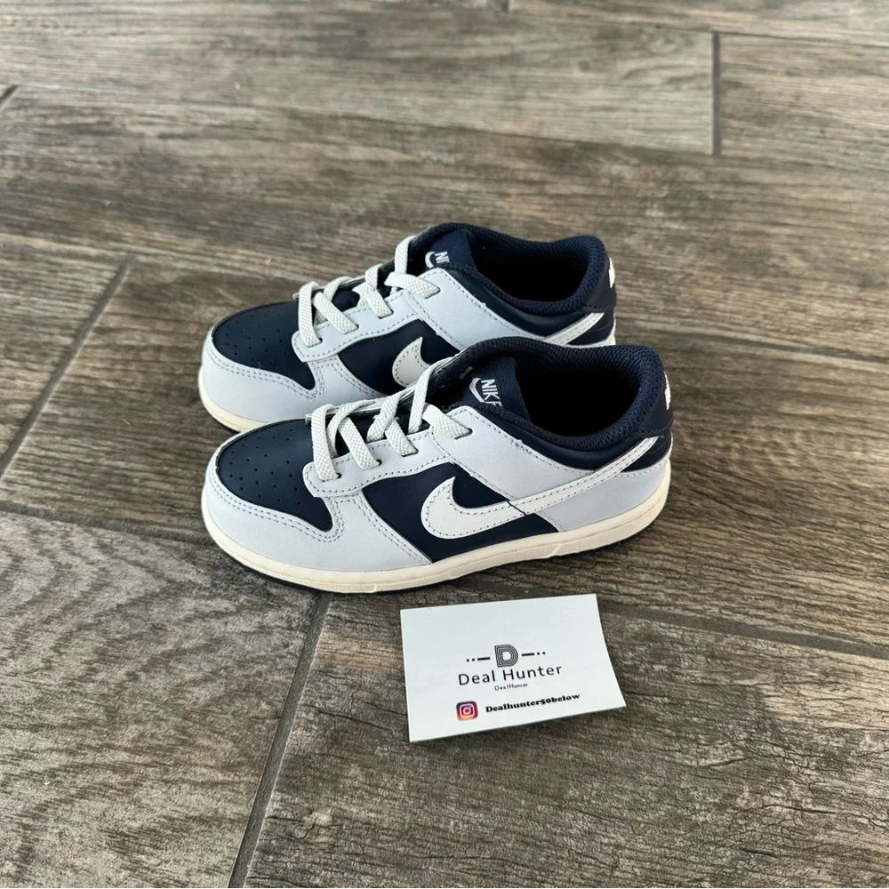 Brand New Nike Dunk Low Toddler Shoes “Midnight Navy” - Picture 6 of 13